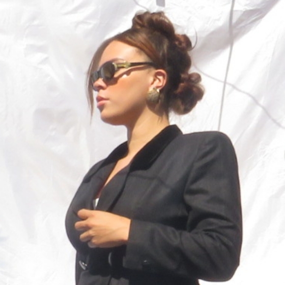 PINSTRIPE DOUBLE BREASTED & VELVET COAT - Picture 2 of 4